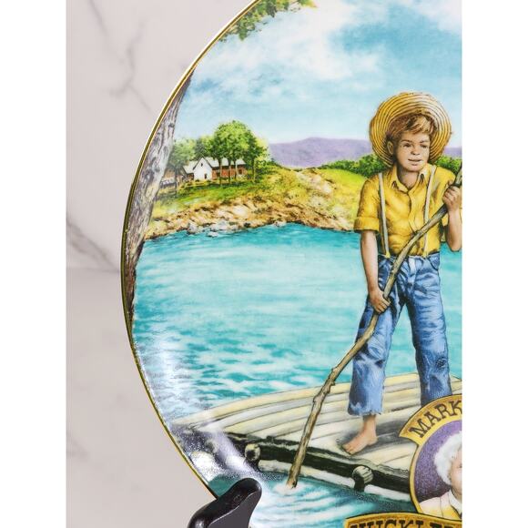 Huckleberry Film American Classics 9 1/4" Porcelain Year 1983 Wall Decor Plate - Picture 4 of 11